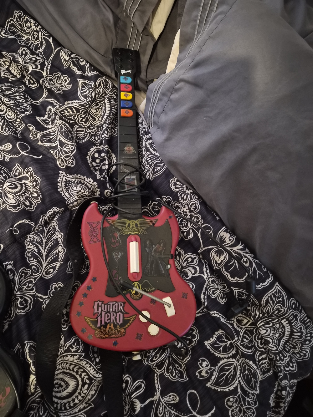 Playstation 2 Red Guitar Hero Controller for Video Games